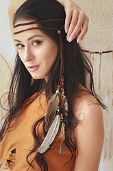 Handmade Bohemian Feather Headband | Dress In Beauty